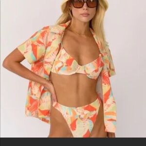 Skatie Cover Up SET - Marley Top (Sunset) & Olivia Short (Sunset) - Size L
